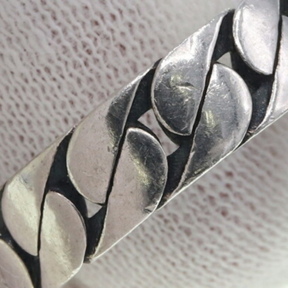 Gucci Ring Interlocking G Wide 661513 SV Sterling Silver 925 Size 18 Chain Me... - Picture 6 of 7
